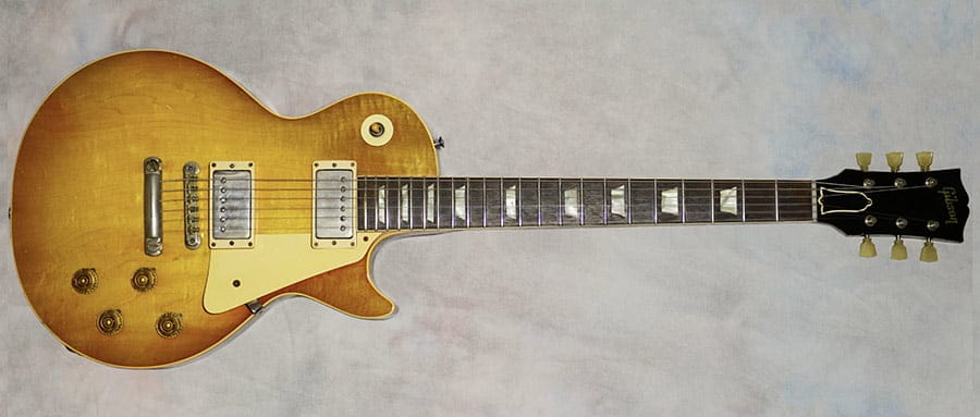 Mark Reale of Riot's 1959 Gibson Les Paul Burst, aka 'CardboardCaster'